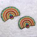 Peacock Patches Embroidery Applique DIY Embroidered Patches for Jacket Shoes 9cmx12cm. 