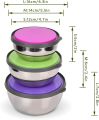 Techmanistan Set of 3 - Stainless Steel Mixing Bowls, Stainless Steel Nesting Bowls Set with Airtight Lids Non-Slip Food Storage Containers, Food Storage Bowls, Stainless Steel Seal Bowl With Lid. 