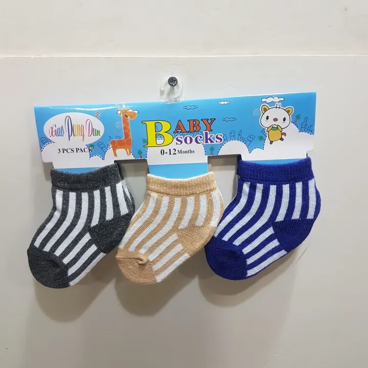 Pack%20Of%203%20Socks%20Set%20%20New%20Born%20To%2012%20Months%20Baby%20Socks%20In%20Multi-Color%20By%20Fashion%20Galaxy%20-%20Image%202