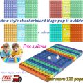 Big Size Pop It Fidget Toys Rainbow Popit Table Board Game Bubble Push Chess Board Stress Relief Toy for Children Kids Family. 