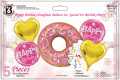 DONUT THEME FOIL BALLOON SET PACK OF 5 DONUT FOIL BALLOONS. 