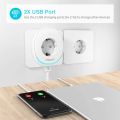 4 in 1 Maxcio Smart Wifi Socket Switch 2200W 10A with 2 USB Ports 2.1A and Smart Lamp, Smart Timer Switch, Smart Wlan WiFi Socket, Intelligent Smart Plug, Compatible with Alexa Google Home, App Control, Timing Function - 4 Switch per Pack. 