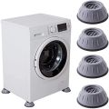 4pcs Washing Machine Foot Pads - Anti Vibration Washing Machine Pad - Non Slip Heighten Shock and Noise Cancelling Mat for Washer and Dryer Machine Support Protects - Furniture Anti Vibration Rubber Feet Pads - Washing Machine Shock Absorption Pads. 