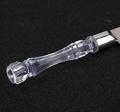 Plastic silver Birthday cake Knife,Kitchen KNIFE steel with handle,Small sharp KNIFE for daily use,Heavy Metalized crystal, Size 6 inch,Pack of 2. 