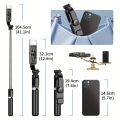 40-Inch Wireless Selfie Stick with Bluetooth Remote, LED Light & Tripod Stand | Foldable & Extendable Design for Vlogging, TikTok, YouTube, Travel Photography & More. 