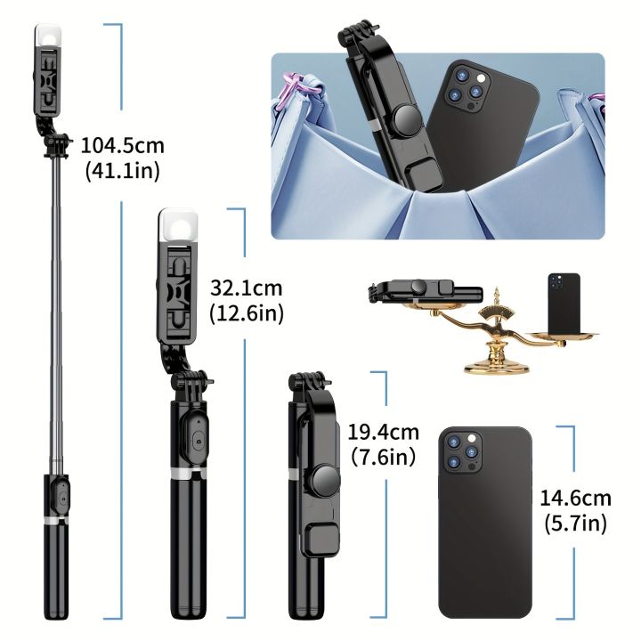 40-Inch%20Wireless%20Selfie%20Stick%20with%20Bluetooth%20Remote,%20LED%20Light%20&%20Tripod%20Stand%20%7C%20Foldable%20&%20Extendable%20Design%20for%20Vlogging,%20TikTok,%20YouTube,%20Travel%20Photography%20&%20More%20-%20Image%208