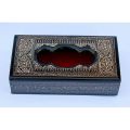 Hand Made Black Naqshi Tissue Box. 