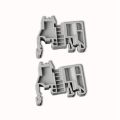 E/Uk Din Rail Terminal Blocks End Stopper Bracket Grey,Terminal Block Connector(Pack Of 100). 