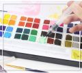 Giorgione G-1636 Solid Water Color Watercolor Paint Set With Black Tin Box 36 color set artist transparent water color. 