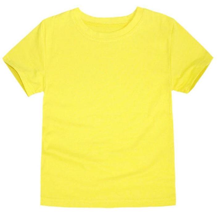 yellow%20Round%20Neck%20Plain%20cotton%20T-shirt%20For%20Boys%20T-shirt%20For%20Girls%20-%20Image%202
