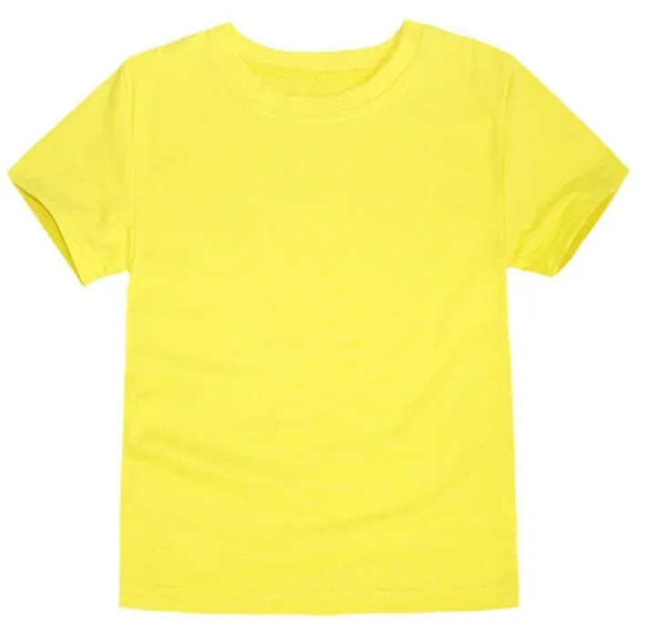 yellow%20Round%20Neck%20Plain%20cotton%20T-shirt%20For%20Boys%20T-shirt%20For%20Girls%20-%20Image%202