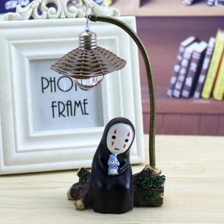 Spirited Away Kawaii No Face Male Nightlight Resin Handicraft Bedroom Lamp