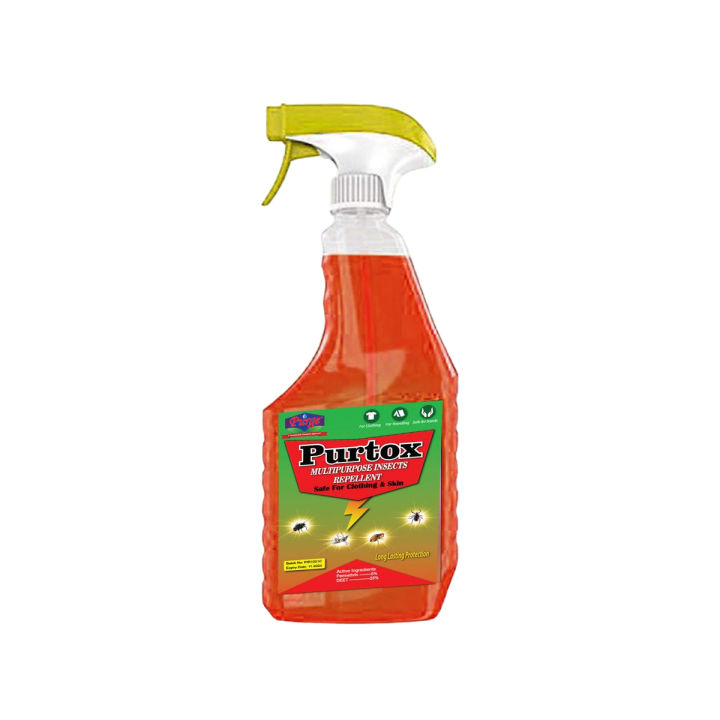 Purge Purtox Multipurpose Insects Repellent Spray - Premium Permethrin(5%) and DEET(25%) Clothing Insect Repellent Liquid - Safe for Clothes and Skin