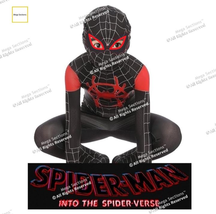 Spiderman%20Miles%20Morales%20Black%20and%20Red%20Costume%20for%20Kids%20-%20Image%202