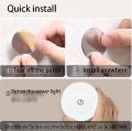 Mini Portable Soft Light LED Sensor Wall Lamp Smart Sensor Night Light Magnetic Base Wall Lamp Circle Soft Light Night Lamp - 1 Piece - ZT. 