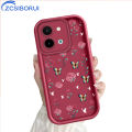 ZCSIBORUI for Vivo Y28 4G Back Cover Rose Flower+Butterfly Pattern Soft Silicone Square Ladder Phone Case. 