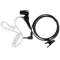 2X Straight Listen Only Transparent Flexible Acoustic Tube Earpiece 3.5mm Earphone Headset Mono Jack for Walkie-Talkie. 