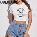 Women Harajuku Funny Cartoon Clothes Teen Wolf Summer Print Crop Top Shirt Female Clothing Cute Kawaii Women's Tunic. 