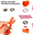 Imported Quality 50 Metal Snaps Buttons with Fastener Pliers Tool Kit Set Sewing Free Snap Button Kit with Manual Pliers Press Studs Tool for DIY Crafts Bags Sewing Snap Fastener Kit. 