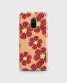Samsung A8 Plus Cover 3D Hard Case Red Flower Style - 1Cover2156-. 