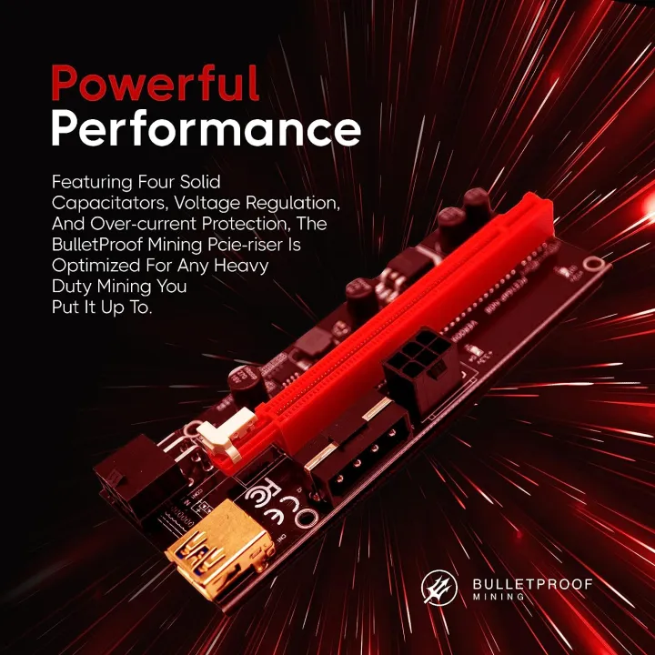 BulletProof%20Mining%20Dedicated%20Graphics%20Card%20PCIe%20VER%20006C%2016x%20to%201x%20Powered%20Riser%20Adapter%20Card%20w/%2060cm%20USB%203.0%20Extension%20Cable%20&%206-Pin%20PCI-E%20to%20SATA%20Power%20Cable%20-%20GPU%20Riser%20A%20dapter%20-%20Ethere%C3%B9m%20Mining_%20-%20Image%203