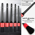 5pcs Car Cleaning Brush Kit - Car Detailing Brush - For Cleaning Wheels, Dashboard, Interior, Exterior Leather, Engine, Air Vents. 