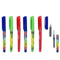 PIANO Fountain Pen 555 - Easy Grip, Iridium Nib, Large ink Storage - Pack of 6 Fountain Pens. 