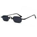 Retro Punk Glasses Clear Square Sunglasses-Black Gray & Gold. 