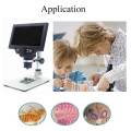 G1200 7inch Digital Microscope for Jewelry, electronic portable 12MP 1-1200X digital HD LCD microscope for soldering. 