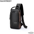 BAGSTREET Fashion Sling Bag With Combination Lock, USB Charging Port, Water Proof, Anti Scratch Shoulder Bag, Crossbody Unisex Bag Chest Bag - BS02. 