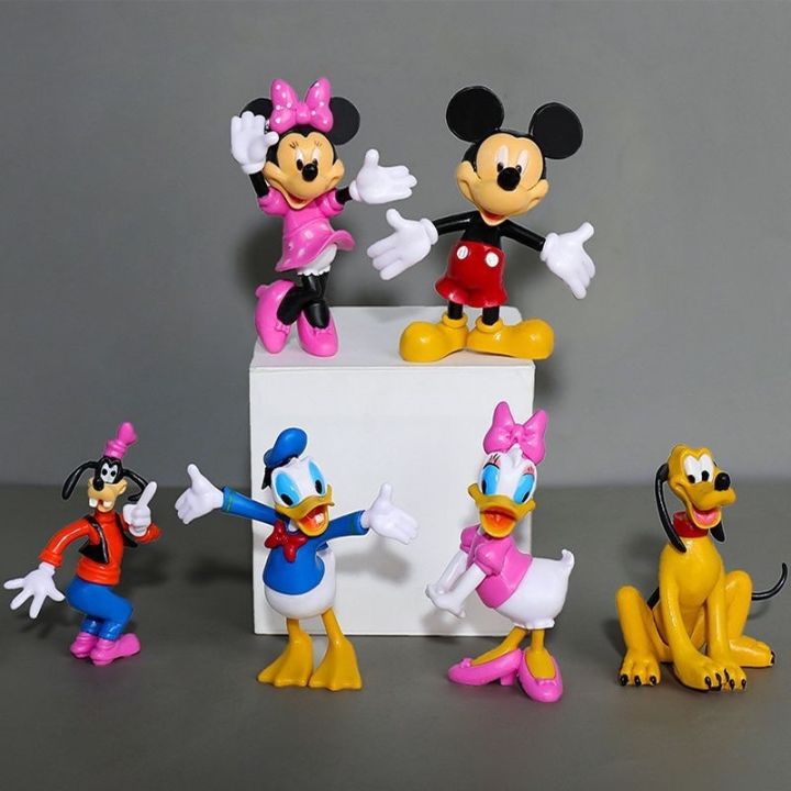 9-11 cm Disney Cartoon large Minnie Mickey Mouse Figures toys set Goofy Wedding cake decoration Action Wedding gift