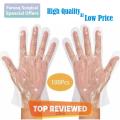 100 Pcs Gloves Polythene Disposable Restaurant Garden Kitchen Dish washing Plastic Hand Gloves. 