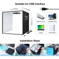 PULUZ Photo Studio Product Photography Box White & Warm Light Box Lighting Studio Shooting Tent Box Kit with 12 Colors Backdrops 40cm x 40cm x 40cm (40cm/15.7"Inches). 