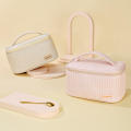 Makeup Bags for Women Travel Toiletry Cute Cases Bag Portable Solid Color Makeup Organizer Box Cosmetic Bag Neceser PU Leather. 