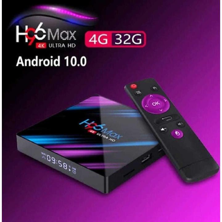 H96 max 4K Ultra HD Android 10 Box Smart LED TV BOX 4GB RAM 32GB ROM