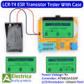 LCR-T4 ESR Transistor Diode Triode Capactitance MOS PNP NPN Tester Meter by elecrica( with 9v Battery ). 