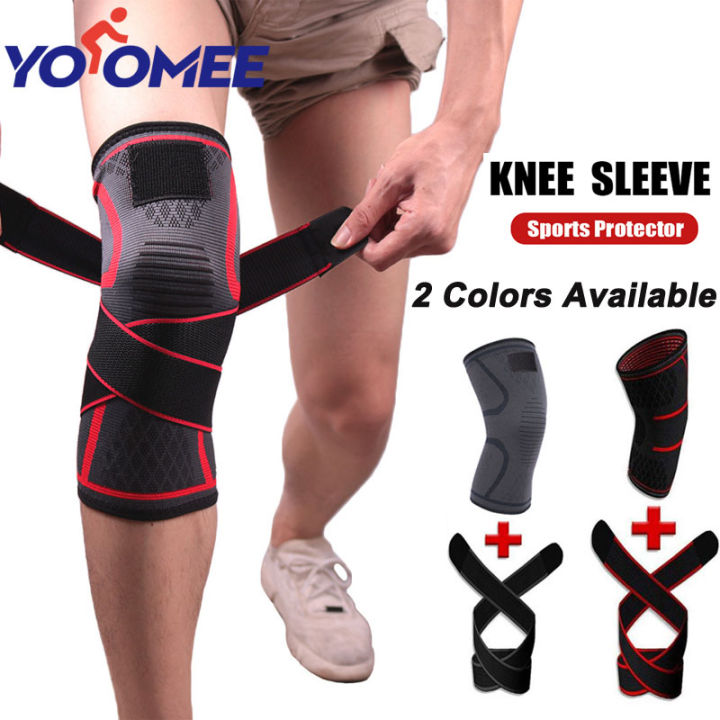 Yoomee 1 PC Knee Support Compression Sleeve Knee Pad, Arthritis Wrap Pad, ACL, Running, Pain Relief, Injury Recovery, Basketball Football Badminton and More