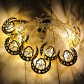 Muslim Moon Star Light String Eid Mubarak Decoration Islamic Al Adha Supplies Hari Raya Fairy String Light. 
