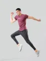 Men's T-Shirt for Gym and Workout - Maroon. 