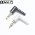 1Pcs 3.5Mm Jack 5 Pole 3.5 Male 90 Right Angle L-Shaped Stereo Headphone Plug DIY Repair Earphone Jack Audio Soldering Connector. 