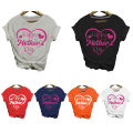 G&H Happy Mothers Day Women Letter Heart Print Short Sleeve O Neck T-Shirt Tee Top. 