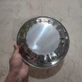 4 Pcs Large Round Plates Stainless Steel Traditional Design 10 inches. 