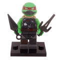KSZ723 Teenage Mutant Ninja Turtles with skateboard stickers, children's puzzle building blocks, minifigures, toys, foreign trade hot single pack. 