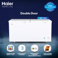 Haier 14 Cu Ft / Turbo Cool / Twin Door / HDF-385H ( 100 Hour Cooling Retention / 30% Fast Freezing / Wide Voltage / -28 C Cooling Depth / Twin Cabinet ) White Colour Deep Freezer / 10 Years Warranty. 
