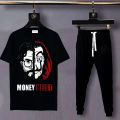 Money Heist Printed T Shirt And Trouser Cotton Half Sleeves Round Neck Summer Collection Top Quality. 