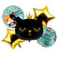 crown cat Foil Balloon | 5 pcs Set | For | birthday Party Decor. 