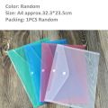 【HOT】 A4 Clear File Folder Document Bag Letter Envelope Pockets Clips Book Storage School Office Stationery Supplies Plastic Folders. 