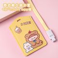 Cartoon Access Control Card Holder Lanyard ID Work Permit Protective Cover. 