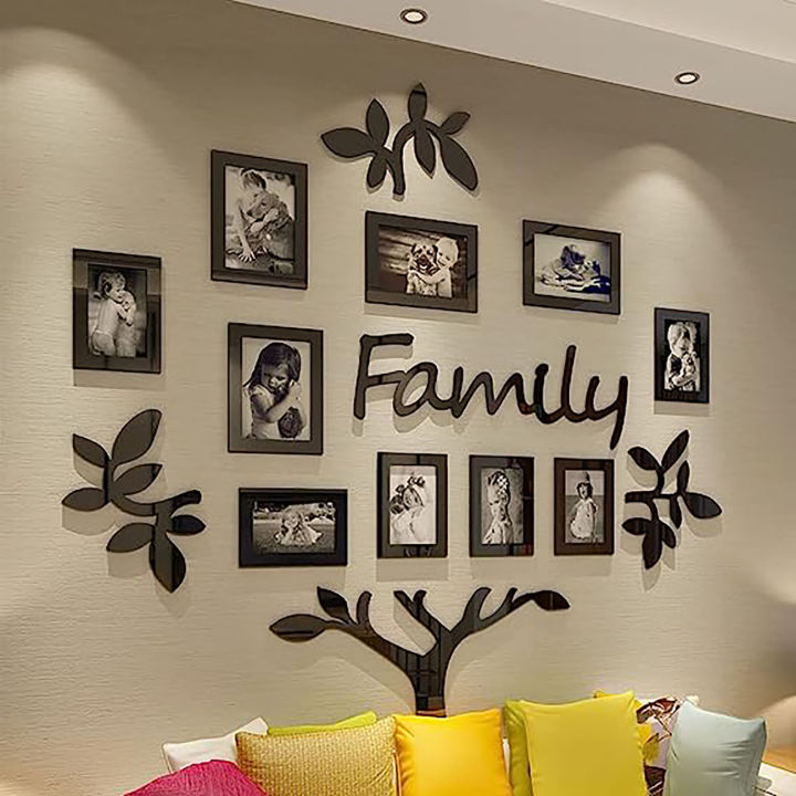 3D Wooden Family Tree Wall Décor & Art Frame – Home Decoration for Living Room & Bedroom, Perfect Gift Item