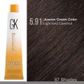 GK Hair Global Keratin Iced Chestnut Hair Color -3 shades (100ml/3.38 fl. oz). 